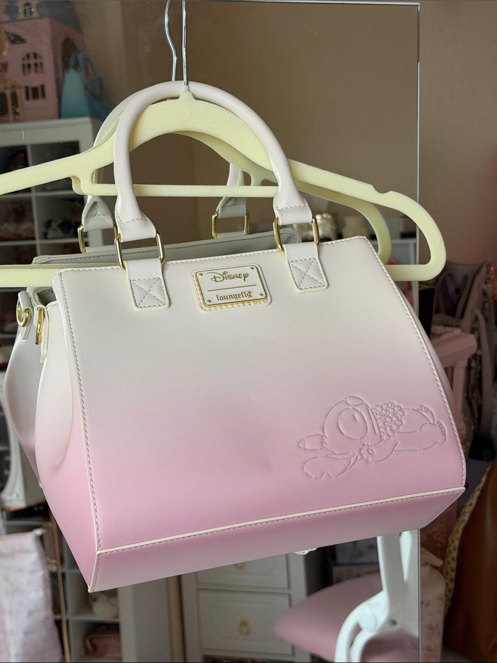 Disney x Loungefly Lilo and Stitch White to Pink Ombre Bag - Picture 3 of 7